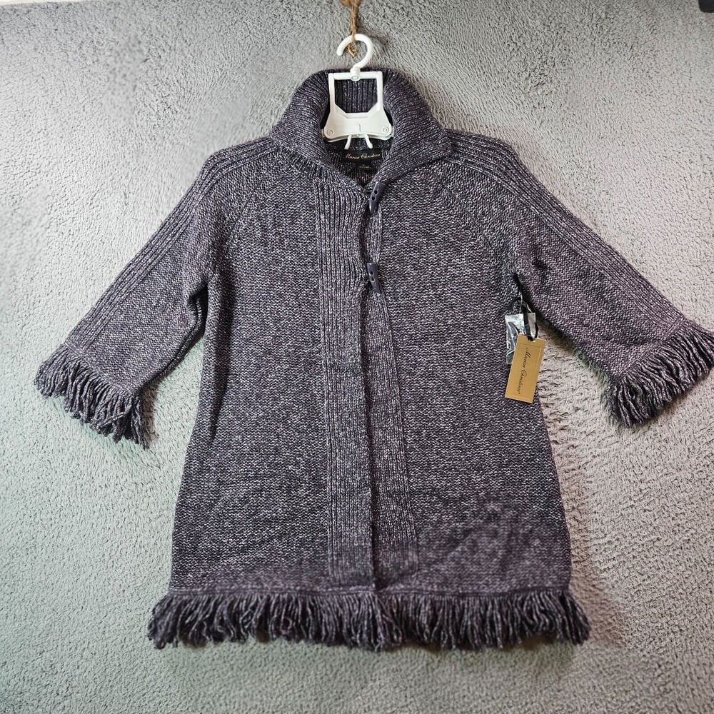 New - Marisa Christina‎ Toggle Sweater Cardigan Women Medium Wool Blend Gray